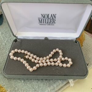 Nolan Miller Glamour Collection Blush Pink Pearl Necklace
